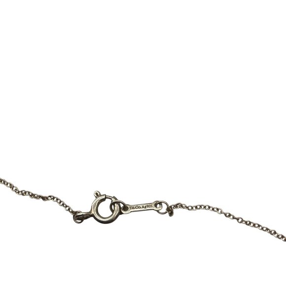 Tiffany & Co. Paloma Picasso Olive Leaf Pearl Pendant Sterling Silver Necklace - Picture 4 of 6